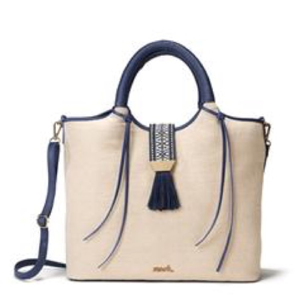 Canvas Tote with Leather details